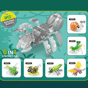 6in1plastic Mini Crystal Insect World Blocks Toy Set in 65mm Capsule Pack - Product Image 5