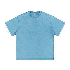 เสื้อยืดโอเวอร์ไซส์ผ้าฝ้าย 100% ซักกรด น้ำหนัก 270 กรัม เสื้อยืดหนาสำหรับผู้ชาย เสื้อยืดวินเทจเปล่าสำหรับสั่งทำ - Product Image 3