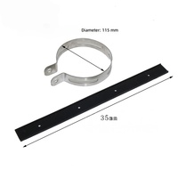 Stainless Steel Black/Silver Street Motorcycle Exhaust Pipe Retaining Ring Straight-through Falcon R9 Retrofit/Upgrade Fixing