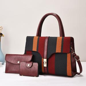 Nouvel ensemble de sacs à bandoulière texturés en PU de haute qualité à fermeture ouverte et grande capacité pour femmes, idéal pour l'export. - Product Image 2