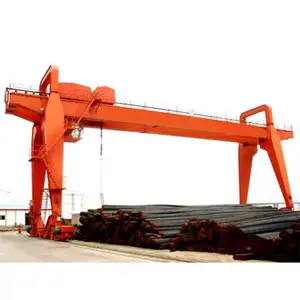 Factory 5Ton 10Ton 15ton 20 tons 25 ton Double Girder Gantry Crane Price with wheel or tire