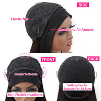 Perruques Cheveux Humains Blonds Miel sans Colle Coupés Carré Droit, Perruques Brésiliennes Humides et Ondulées, Perruques Bandeau Bouclées Cheveux Humains Remy, Full HD Lace Frontale