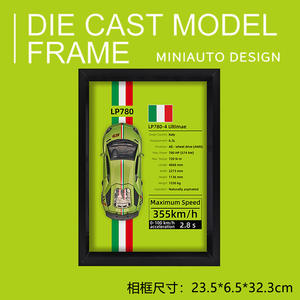 Modèles de voitures en alliage personnalisé Cadre photo en bois 3D avec voiture miniature en métal moulé sous pression en alliage 1/32 avec boîte de peinture murale - Product Image 5