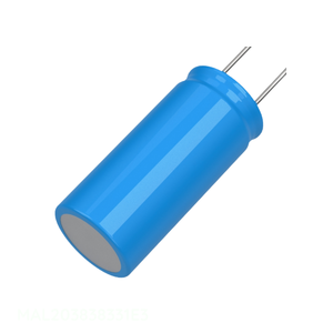 Condensador de canal del fabricante MAL203838331E3, de aluminio, 330uF, 20%, 63V, radial TH, 330 uF, de montaje a través de orificio - Product Image 1