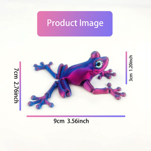 Set di Figurine di Rane Stampate in 3D, Articolate e Posizionabili, Giocattoli da Collezione e Decorazione - Product Image 5