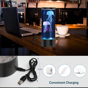 Fast Delivery Hot Sale Fantasy Jellyfish <strong>Lamp</strong> 7 Color Changing Electric Round <strong>Jelly</strong> <strong>Fish</strong> Aquarium Lava <strong>Lamp</strong> - Product Image 4