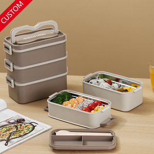Custom YUEDISI Japanese Style Multi Layer Stainless Steel Thermal Insulation Handle Convenient Lunch Box