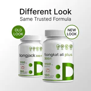 Capsules de supplément d'extrait de Tongkat Ali naturel 500mg Capsules de Tongkat Ali