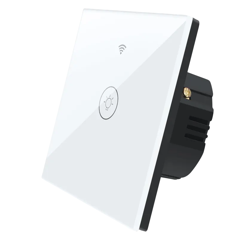 EU Tuya Wifi 1gang عالمي التطبيق التحكم عن بعد شاشة تعمل باللمس الذكية مفتاح الحائط دعم Alexa Google التحكم الصوتي المنزل
