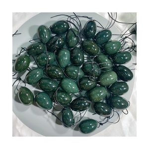 DIY Zertifizierte Grüne Nephrit-Jade Yoni-Eier Natürliche Nephrit-Jade-Eier für Frauen Kegel-Übungen - Product Image 1