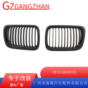 Grille de pare-chocs BMW E36 en plastique ABS noir mat, remplacement 1997-1999 - Product Image 5