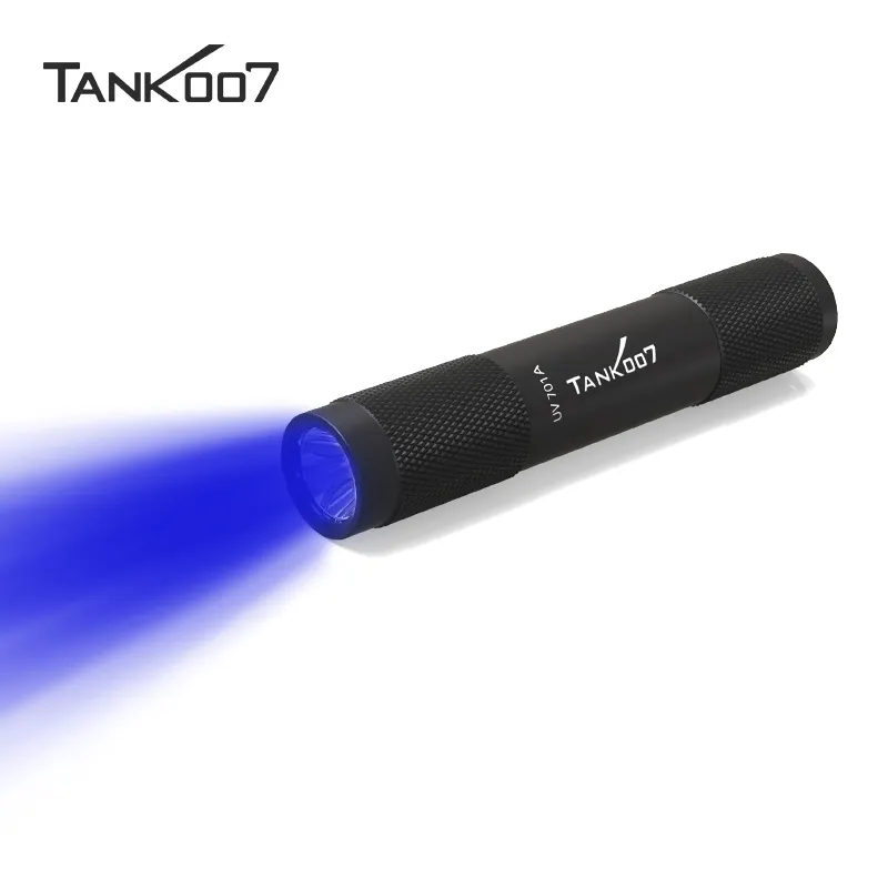 Tank007 ไฟฉายยูวี edc ไฟฉายการตรวจจับเรืองแสงกระเป๋าแสงสีดํา linterna uv curing โคมไฟสําหรับเล็บ led curing ไฟปากกา
