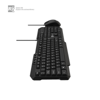 Keyboard dan Mouse Combo Kabel Murah Grosir Pabrik 2023 dengan Tombol Multimedia untuk PC Komputer Desktop