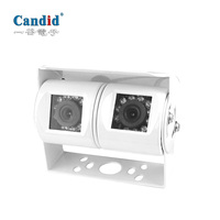 Caméra de recul double objectif pour véhicules lourds, étanche, CCTV MDVR, caméra de recul pour camion avec bonne vision nocturne