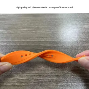 Factory Wholesale Stainless Steel Buckle Silicone Watch <b>Strap</b> for 20mm 22mm Curved End Sport Waterproof Pin Buckle - Product Image 6