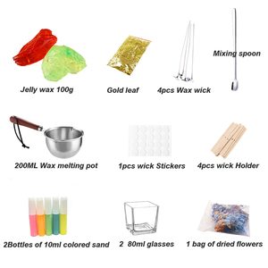Kit de <span class=keywords><strong>fabrication</strong></span> de bougies en gelée Cire de gelée pour gel Cire Kit de <span class=keywords><strong>fabrication</strong></span> de bougies Fournitures de <span class=keywords><strong>fabrication</strong></span> de bougies - Product Image 2