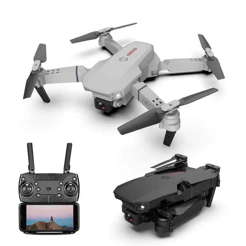 2023 E88 פרו Drone 4k הכפול מצלמה Vr 3d מצב 15 דקות עף סוללה ארוך טווח Fpv Rc מתקפל מיני Drone