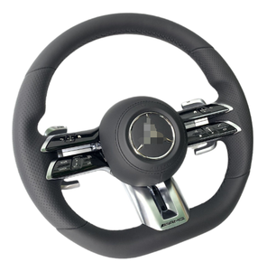 พวงมาลัยทรงสปอร์ต Mercedes-Benz <span class=keywords><strong>AMG</strong></span> คาร์บอนไฟเบอร์ ลายแมลงปอ  แบบดัดแปลง  หุ้มหนัง  สำหรับรถยนต์รุ่น ABCE-Class - Product Image 1