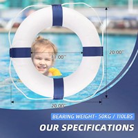Bouée de natation gonflable en PVC, flotteur de piscine, bouée de sauvetage pour jeux aquatiques à la plage, logo personnalisé