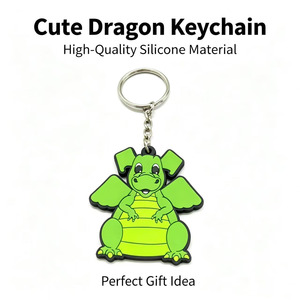 <b>Customized</b> Design Hot Selling Cartoon 2D Personalized Gift PVC Keychain <b>Key</b> Ring Charms - Product Image 1