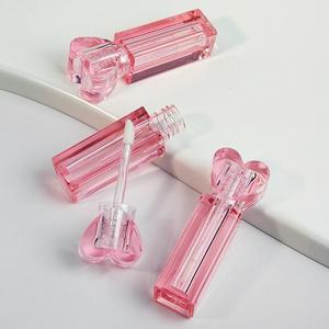 Capuchon en forme de coeur 3ml <span class=keywords><strong>Rectangle</strong></span> rose en plastique emballage de brosse personnalisé pour conteneur de crème d'huile à lèvres Tubes de brillant à lèvres rose - Product Image 4