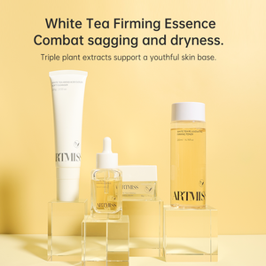 Ensemble de soins de la peau au thé blanc en marque privée, antioxydant naturel, anti-âge, réduit les ridules, éclaircit le teint, soin complet du visage - Product Image 2