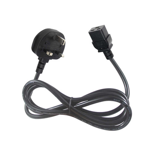 สายไฟ BS to C19 10A 125V ยาว 6 ฟุต 18AWG สีดำ สำหรับจอคอมพิวเตอร์และเครื่องพิมพ์ - Product Image 1