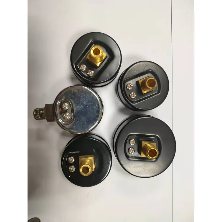ผู้ผลิตราคาถูกขายร้อนออกแบบใหม่0-150bar เปลือกเหล็กทองเหลืองการเชื่อมต่อแห้งเครื่องวัดความดัน