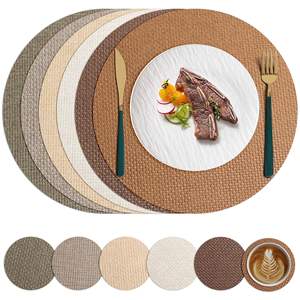 Hochwertige Hitzebeständige Maßgefertigte Nordische Runde Leder-Tischunterlage Wasserdicht Ölfest Langlebig 2mm Dick Umweltfreundlich für Hotels Restaurants - Product Image 1