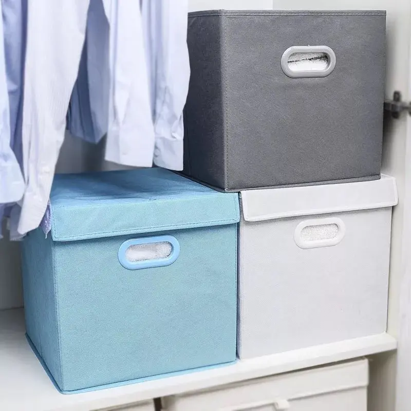 China Houseware Cheap Price Cardboard Foldable Nonwoven Fabric Container Storage Boxes