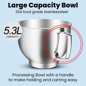 Kitchen 5QT 300W Bread Cake <b>Maker</b> Electric Food Mixers Dough Mixer Cake Food Stand Mixer - Product Image 2
