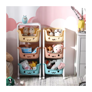 <span class=keywords><strong>ชั้น</strong></span><span class=keywords><strong>วาง</strong></span>ของในครัวแบบหลายชั้น วัสดุพลาสติก PP เป็นมิตรกับสิ่งแวดล้อม จากโรงงานโดยตรง สำหรับจัดเก็บของใช้ในบ้าน รถเข็นจัดเก็บของเล่น 3 <span class=keywords><strong>ชั้น</strong></span> - Product Image 1