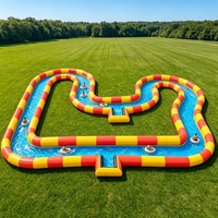 Tunnel aquatique gonflable personnalisé pour rivière paresseuse, toboggan flottant pour jeux aquatiques