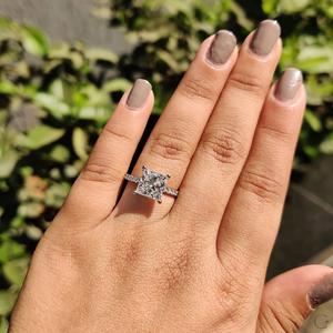 Bague en diamant de laboratoire magnifiquement conçue, reflétant l'amour véritable, éclatante, parfaite, bijoux élégants en provenance d'Inde - Product Image 5