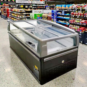Réfrigérateur commercial de réfrigérateur de supermarché avec porte <span class=keywords><strong>en</strong></span> verre de l'île du refroidisseur de viande - Product Image 1