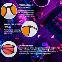 Gafas de Computadora con Marco Personalizado, Gafas de Diseño de Lujo para Hombre y Mujer, Gafas de Luz Roja, Naranja y Amarilla, Monturas de Gafas Modernas