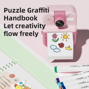 1080p HD Mini Caméra <span class=keywords><strong>Photo</strong></span> Mignon Dessin Animé Enfants Thermique Impression Instantanée Caméscope MOS Capteur D'imagerie Compatible MicroSD Type De Média - Product Image 3