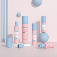 Flacon pompe airless rond en plastique vide de 15 ml, 30 ml, 50 ml, 90 ml pour crème visage, sérum, lotion, soins de la peau