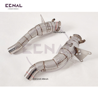 Ecnal pour Ferrari 458 4.5L 2011-2014, collecteur d'échappement en acier inoxydable Gintani avec isolateur et résonateur
