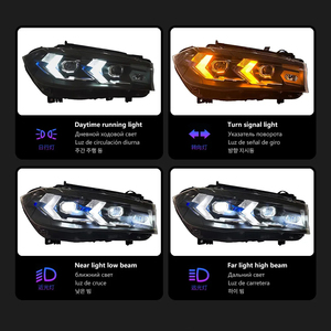 Faro Delantero <span class=keywords><strong>para</strong></span> BMW X5 F15 2014-2018, Conjunto <span class=keywords><strong>de</strong></span> Faros LED, Actualización <span class=keywords><strong>con</strong></span> Lente LED, DRL, Señal <span class=keywords><strong>de</strong></span> Giro Secuencial - Product Image 4