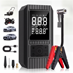 Notfall-Werkzeugset Stromversorgung Kabelloser Auto-Starthilfe & Luftkompressor 6000mAh ABS Schwarz Tragbar für Elektrofahrzeuge - Product Image 1