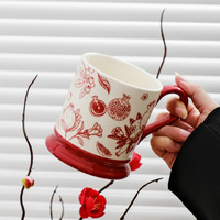Premium Vintage tasse en céramique 400Ml Couple café thé vin bière mariage mi automne Festival cadeau luxe rétro maison tasse