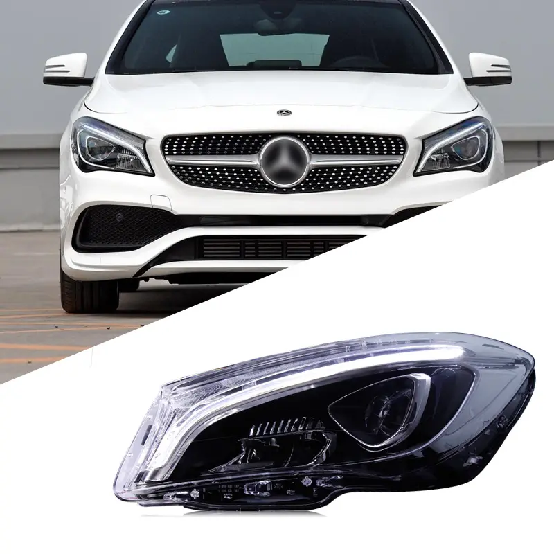 Mercedes-benz CLA 2014-2019 far takımı modifiye high-end LED gündüz koşu işık dönüş sinyali yeni far