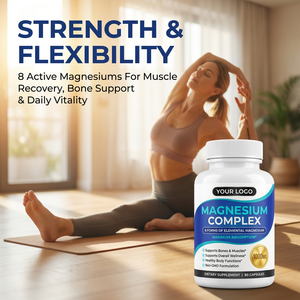 Cápsulas Vegetales con Complejo de Magnesio de 1000 mg, Fórmula 8 en 1 <span class=keywords><strong>para</strong></span> la Relajación, el Sueño y la Salud del Corazón, con Logotipo Personalizado - Product Image 3