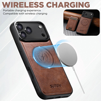 Étui portefeuille magnétique en cuir pour iPhone 18 Pro Max 17 avec pochette à cartes détachable et support, coque de protection pour téléphone portable