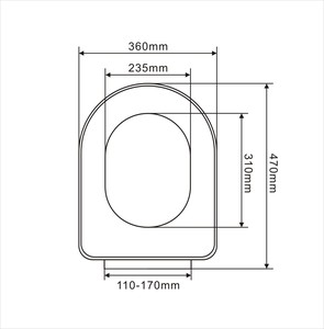 Siège de toilette en PP pas cher pour WC, couvercle de siège en forme de U, fermeture douce, pour le marché américain, norme américaine, 100% PP - Product Image 6