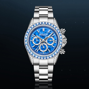 Relojes Hombre Hip Hop Luxury Men Jewelry Watch Rhinestones Bezel Iced Out <strong>Automatic</strong> <strong>Chronograph</strong> Watches - Product Image 6