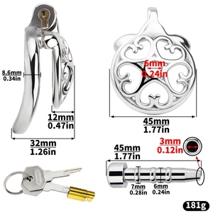 Jaula de Castidad Masculina Hueca FRRK con Cinturón de PU, Anillo para Pene, Sonda Uretral de Silicona, Jaula para Pene BDSM, Juguetes Sexuales Eróticos para Hombres - Product Image 5