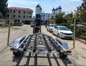 CE ISO-zertifizierte Aluminium-Boots anhänger 2500KG Last Hochleistungs-Tandem-Bass-Boots anhänger Alu-Karavan-Anhänger mit Führungs schiene - Product Image 5