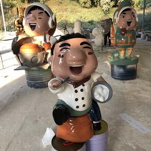 Statua in Vetroresina a Forma di Personaggio dei Cartoni Animati per Esterni, Modello in Resina per Hotel che Accoglie i Clienti, Scultura in Vetroresina per Fabbriche - Product Image 3